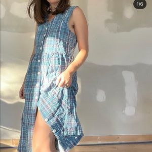 Plaid midi dress